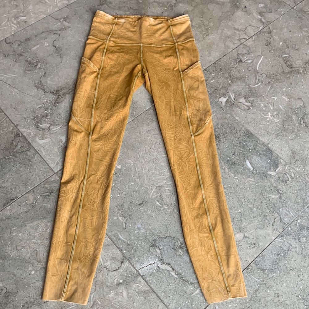 Lululemon Fast and Free HR 25” size 4 Iced Spice Bronze